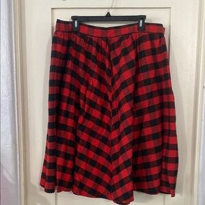 Plaid Skirt in Red and Black